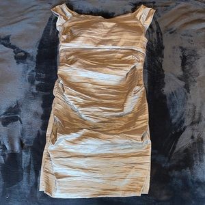 Gold Body con dress